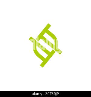 Einfache geometrische Blatt Symbol, überlappende Linie Design Logo Vektor Stock Vektor