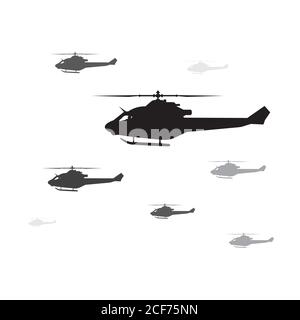 Militär Hubschrauber Symbol Vektor Illustration Design Vorlage Stock Vektor