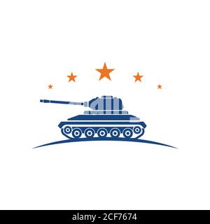 Military Tank Symbol Vektor Illustration Design Vorlage Stock Vektor