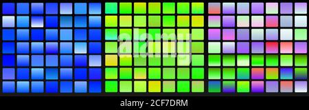 Vektor-Set von blauen Verläufen.Blaue Hintergründe Sammlung Stock Vektor