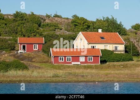 Häuser in Süd-Koster-Insel, Schweden Stockfoto