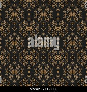 Dekoratives Nahtloses Muster im Vintage Gothic Style Vektor mit Ornament Elemente Stock Vektor