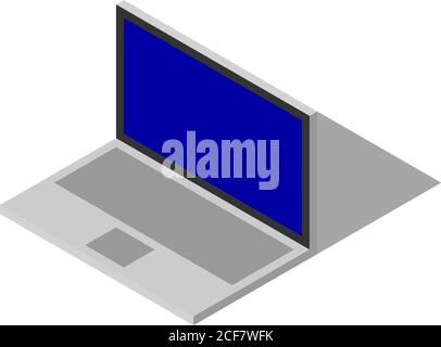 Isometrisches Notebook. Vector 3d isometrischer Laptop-Computer Stock Vektor