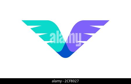 Vektor-Design von Flügeln. Geeignet als Logo, das Freiheit, Mut und Glück repräsentiert. Stock Vektor