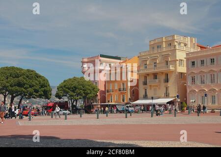 Monte Carlo, Monaco - 19. April 2019: Place du Palais Stockfoto