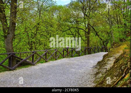 Blick auf Schloss Visegrad, Ungarn Stockfoto