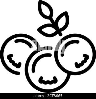 Bergbeeren Symbol, Umriss Stil Stock Vektor