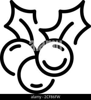Esche Beeren Symbol, Umriss Stil Stock Vektor