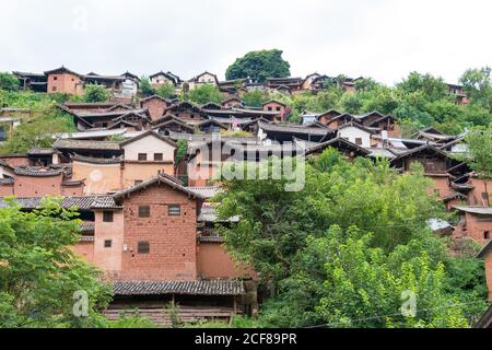 YUNNAN, CHINA - Nuodeng Ancient Village. Ein berühmtes Ancient Village von Yunnong, Dali, Yunnan, China. Stockfoto