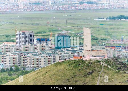 Das Zaisan Memorial ist ein Denkmal in der mongolischen Hauptstadt Ulaanbaatar, das verbündete mongolische und sowjetische Soldaten ehrt, die im Zweiten Weltkrieg getötet wurden Stockfoto