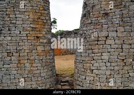 Grosssimbabwice, Simbabwe, Großsimbabwice ist eine zerstörte Stadt, 39 Kilometer von Masvingo entfernt in der Provinz Masvingo in Simbabwe. Stockfoto