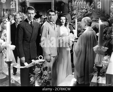 JOHN HALLIDAY JAMES STEWART RUTH HUSSEY CARY GRANT UND KATHARINE HEPBURN in DER GESCHICHTE VON PHILADELPHIA 1940 spielt Regisseur GEORGE CUKOR Philip Barry Drehbuch Donald Ogden Stewart Gowns von Gilbert Adrian Metro Goldwyn Mayer Stockfoto