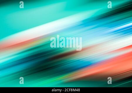 Helle moderne Bewegung Unschärfe diagonal grün rosa bunte Linien abstrakt Hintergrund Stockfoto