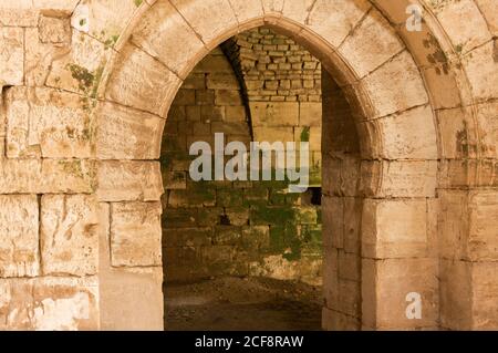 CRAC de chevalier Syrien 2009 Innenraum die am besten erhaltene der Kreuzritterburgen Stockfoto