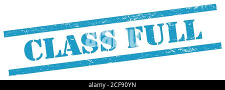 KLASSE VOLLTEXT auf blauem grungy Rechteck Stempel. Stockfoto