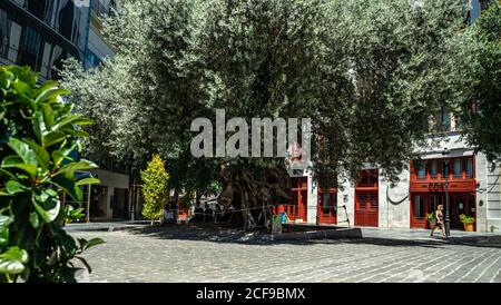 MALLORCA, SPANIEN - 17. Juli 2020: Mallorca, Spanien - 17. JULI 2020. Die schöne Küste von Cala Mendia. Stockfoto