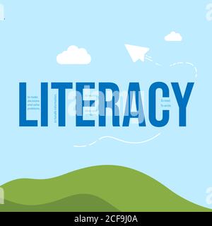 Design über International Literacy Day Feier, 8. September. Illustration Vektor. Stock Vektor