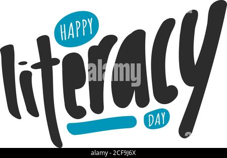 Design über International Literacy Day Feier, 8. September. Illustration Vektor. Stock Vektor