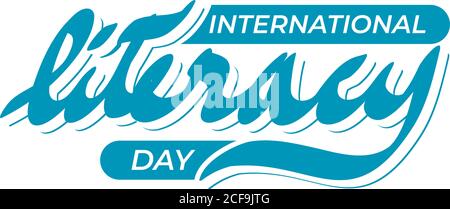 Design über International Literacy Day Feier, 8. September. Illustration Vektor. Stock Vektor