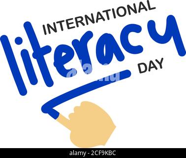 Design über International Literacy Day Feier, 8. September. Illustration Vektor. Stock Vektor