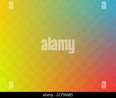 Mehrfarbiger karierter Musterhintergrund aus diagonalen Quadraten. Vektorgrafik. Stock Vektor