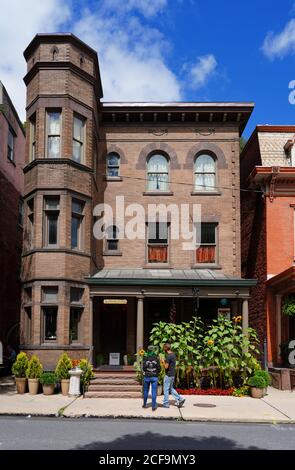 JIM THORPE, PA -30 AUG 2020- Blick auf die historische Stadt Jim Thorpe (ehemals Mauch Chunk) im Lehigh Valley in Carbon County, Pennsylvania, Unite Stockfoto