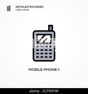 Vektor-Symbol für Mobiltelefon 1. Moderne Vektorgrafik Konzepte. Einfach zu bearbeiten und anzupassen. Stock Vektor