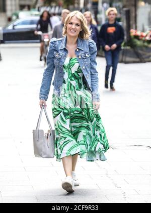 London, Großbritannien. September 2020. Charlotte Hawkins kommt in den Global Radio Studios in London an. Kredit: SOPA Images Limited/Alamy Live Nachrichten Stockfoto