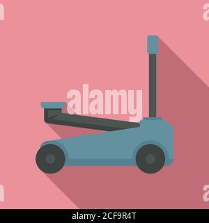 Symbol für automatische Wagenheberschraube. Flache Abbildung des Vektorsymbols für die automatische Jack-Screw-Funktion für das Webdesign Stock Vektor