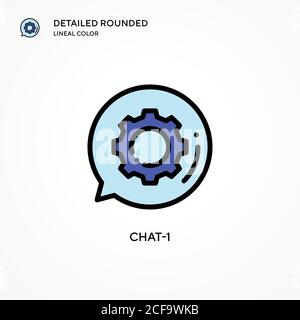 Chat-1-Vektorsymbol. Moderne Vektorgrafik Konzepte. Einfach zu bearbeiten und anzupassen. Stock Vektor