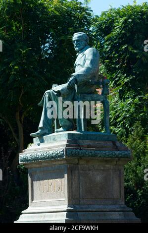 Italien, Lombardei, Busseto, Giuseppe Verdi Denkmal von Luigi Secchi Datum 1913 Stockfoto