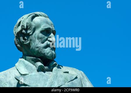 Italien, Lombardei, Busseto, Giuseppe Verdi Denkmal von Luigi Secchi Datum 1913 Stockfoto