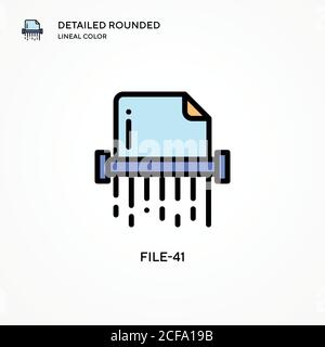 Datei-41 Vektorsymbol. Moderne Vektorgrafik Konzepte. Einfach zu bearbeiten und anzupassen. Stock Vektor