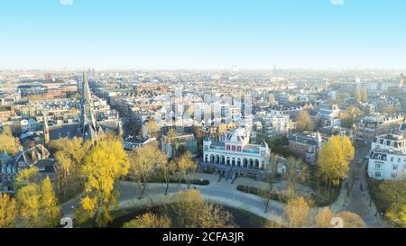 Luftaufnahme der Vondelparkpaviljoen in Amsterdam Stockfoto