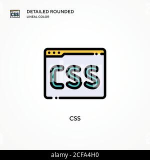 CSS-Vektorsymbol. Moderne Vektorgrafik Konzepte. Einfach zu bearbeiten und anzupassen. Stock Vektor