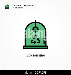 Vektor-Symbol für Container 1. Moderne Vektorgrafik Konzepte. Einfach zu bearbeiten und anzupassen. Stock Vektor