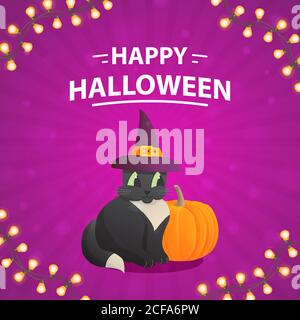 Banner für Halloween-Feiertage. Realistische Vektordarstellung. Stock Vektor