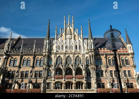 Neues Rathaus, Marienplatz, München, Deutschland Stockfoto