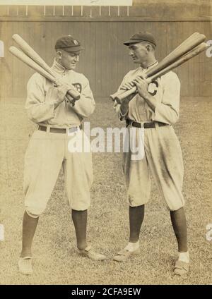 Ty Cobb, Detroit & Joe Jackson, Cleveland, Stockfoto