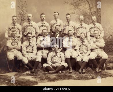 Brooklyn-base Ball-Team, 1889 Stockfoto