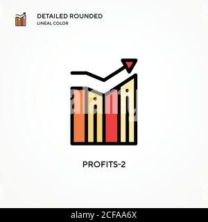 Vektorsymbol Profits-2. Moderne Vektorgrafik Konzepte. Einfach zu bearbeiten und anzupassen. Stock Vektor