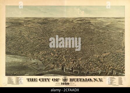Buffalo, New York 1880 Stockfoto