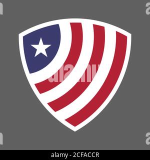 Vereinigte Staaten von Amerika USA Flagge Schild Symbol Logo Vektor Illustration. Unabhängigkeitstag. Juli. Präsidentschaftswahl Stock Vektor