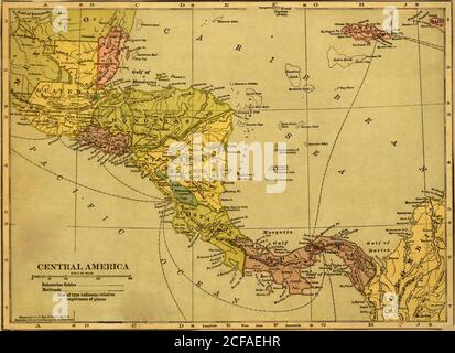 Panama, Costa Rica, Hondouras, Guatemala, Salvador, Britisch-Honduras-1904 Stockfoto