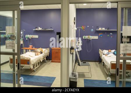 Dummy im Simulationsraum an der medizinischen Hochschule Stockfoto