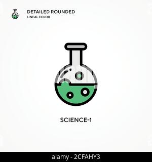 Science-1 Vektorsymbol. Moderne Vektorgrafik Konzepte. Einfach zu bearbeiten und anzupassen. Stock Vektor