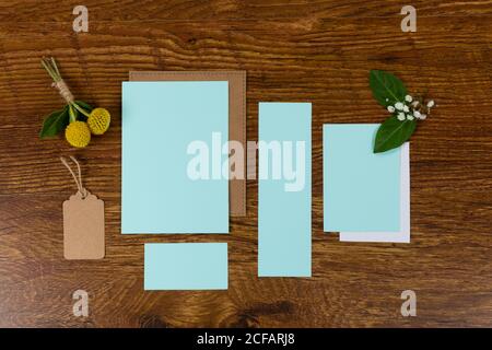 Blaues Blatt Papier Stockfotografie Alamy