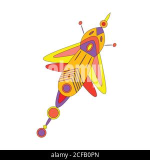 Fantastische helle bunte schöne Schmetterling Stock Vektor