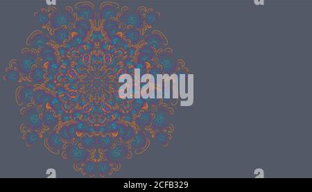 Vektordarstellung eines Ethno-Mandalas. Psychedelisches Fraktal. Stock Vektor