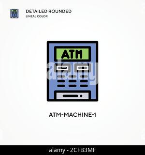ATM-Machine-1 Vektorsymbol. Moderne Vektorgrafik Konzepte. Einfach zu bearbeiten und anzupassen. Stock Vektor